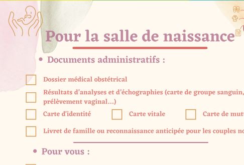 Valise pour la Salle de Naissance