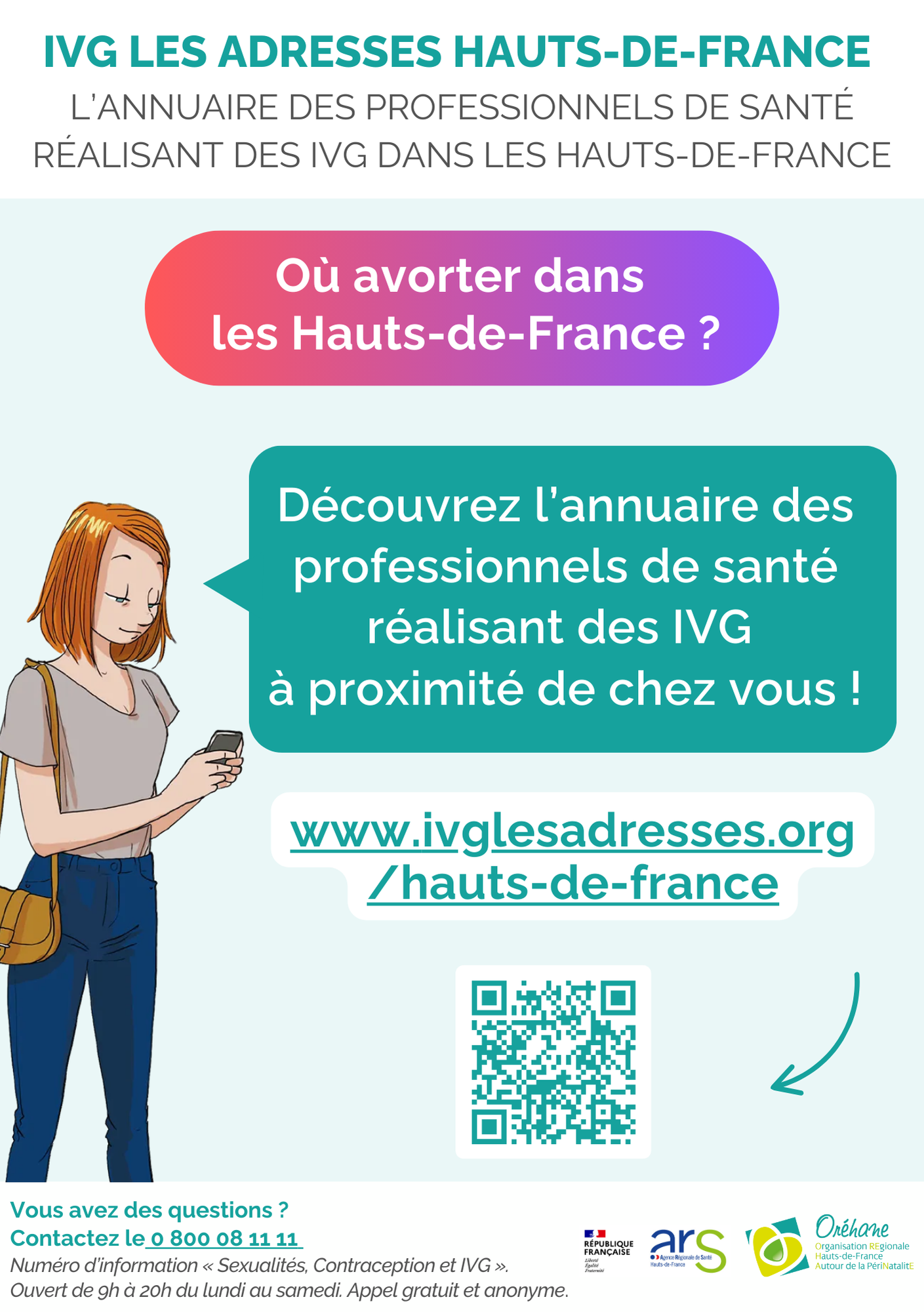 IVG les adresses Hauts-de-France : un annuaire en ligne pour orienter et accompagner les femmes en demande d'IVG dans les Hauts-de-France