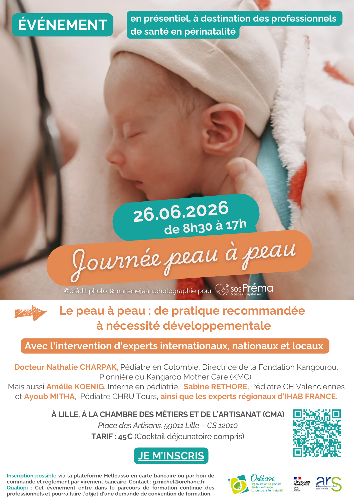 Participez à la Journée du peau à peau, le 26 juin 2026, organisée par OREHANE